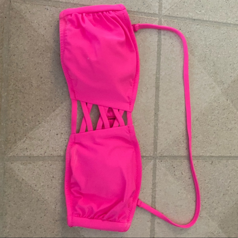 Victoria’s Secret pink bandeau bikini top